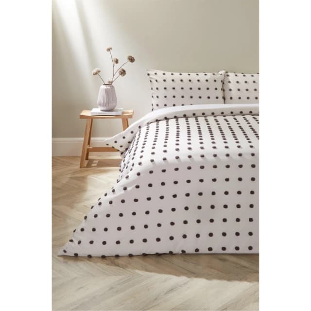 Homelife Pom Pom Duvet Set - White White Double