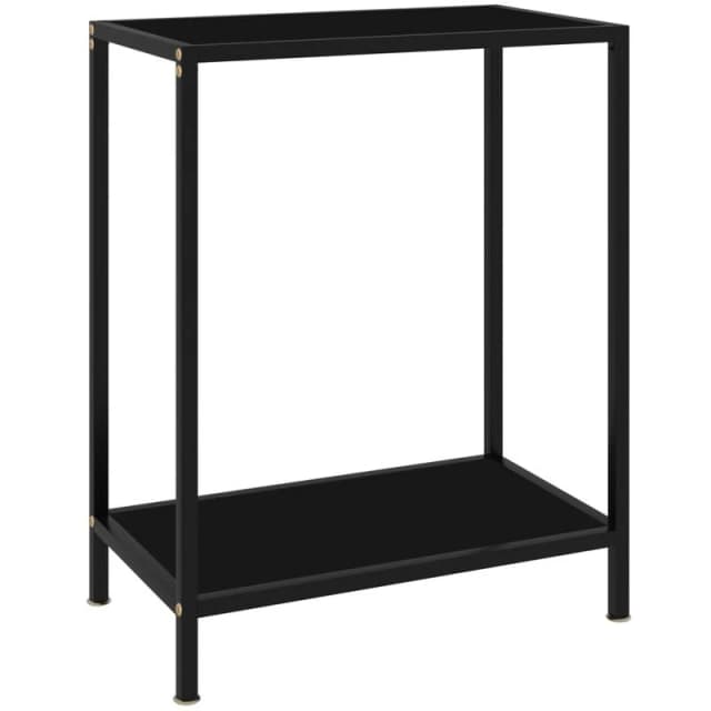 VIDAXL Console Table Black 60x35x75cm Tempered Glass Vidaxl 8720286057568