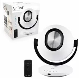Air Pod 40019 Oscillating Bladeless Fan 6 Air Speeds Remote Control Touch Sensitive, White, H36 x W26 x D26cm
