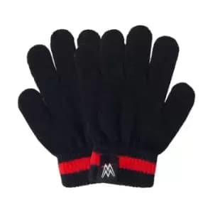 WWE Girls Logo Gloves (One Size) (Black/Red)