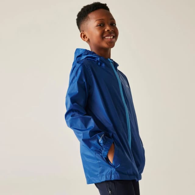 Waterproof hooded jacket for children Regatta Pack-It III Bleu Male 2 ans
