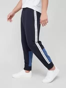 Armani Exchange Colourblock Zip Thru Track Top, Navy Size M Men