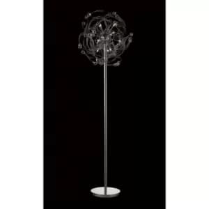 Messe Floor Lamp 12 Bulbs polished chrome / crystal