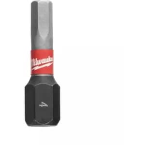 Milwaukee SHOCKWAVE Hex4 25mm Impact Screwdriver Bits - Pack of 2 - N/A