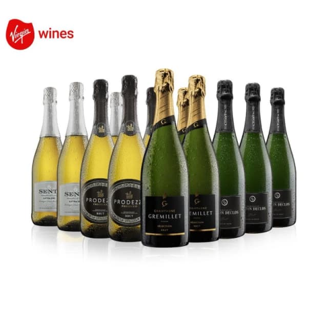 Virgin Wines Prosecco and Champagne - 12 bottle Case White unisex 12