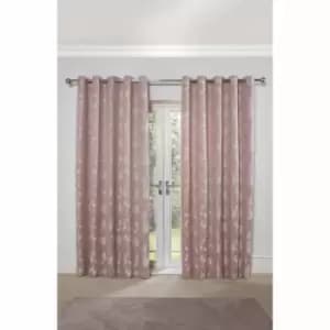 Emma Barclay Butterfly Meadow Eyelet Curtain 46 X 54 Blush