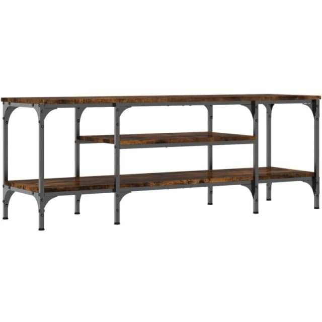 VIDAXL TV Cabinet Smoked Oak 121x35x45cm Engineered Wood&Iron Vidaxl 8720845774226