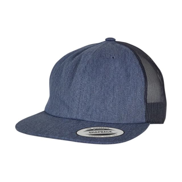 Flexfit Flexfit Men Denim Trucker Cap in Indigo Indigo One Size Male 5063300787274