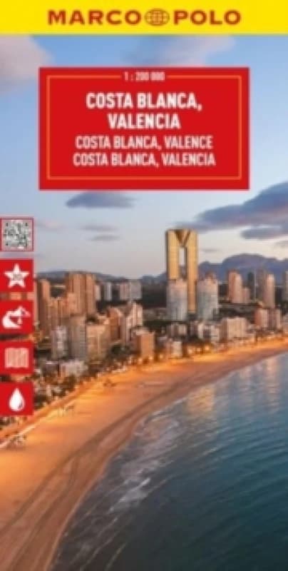Costa Blanca Marco Polo Map : Including Valencia Sheet map, folded