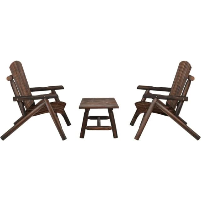 VIDAXL 3 Piece Garden Lounge Set Solid Wood Spruce Vidaxl 3185516