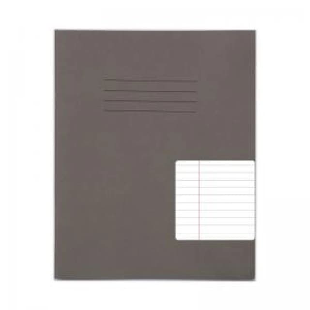 RHINO 8 x 6.5 Exercise Book 48 Page, Grey, F8M (Pack of 10)