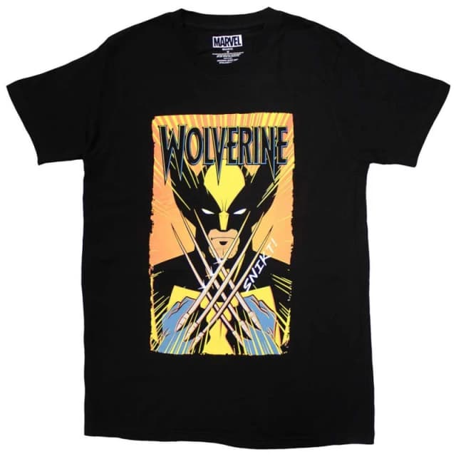 Marvel Wolverine Claws T Shirt Black unisex