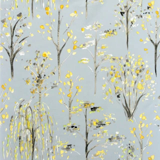 Arthouse Watercolour Tree Wallpaper Bright Yellow