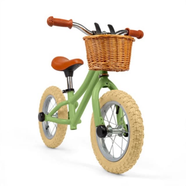 Green Balance Bike with Basket