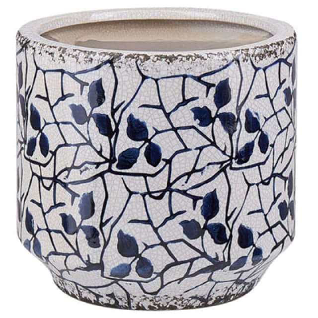 Beliani Flower Vase Myos Stoneware 15cm White