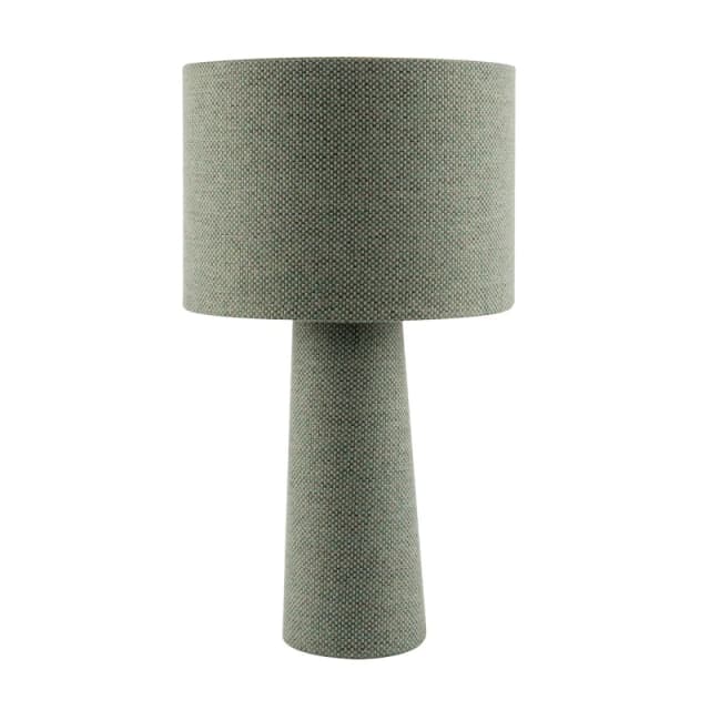 Happy Homewares Forest & Olive Green Jacquard Linen Lamp with Fabric Shade & Base in Dark Green Dark Green Unisex