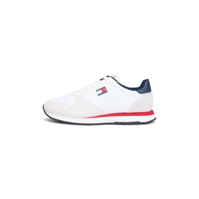 Tommy Jeans Mens Eva Runner Leather Runners Red/Wht/Blue male 9 (43)