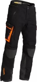 Lindstrands Sunne Waterproof Motorcycle Textile Pants, black-orange, Size 50, black-orange, Size 50