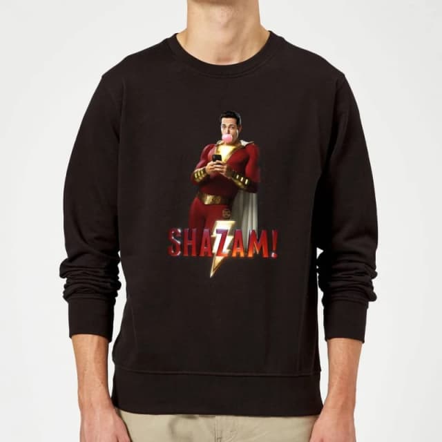 Shazam Bubble Gum Sweatshirt - Black - L