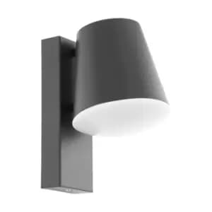 IP44 Outdoor Wall Down Light Anthracite Zinc Plated Steel 1 x 10W E27 Bulb