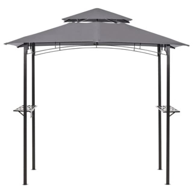 Beliani Gazebo Naro Metal 240 Cm 148cm Grey