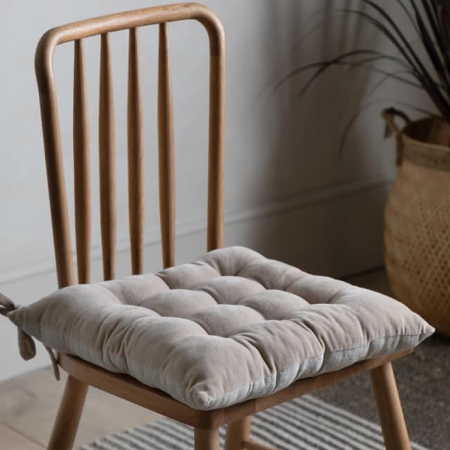 Gallery Cotton Velvet Seatpad Natural 430x430mm Natural unisex 43x43cm