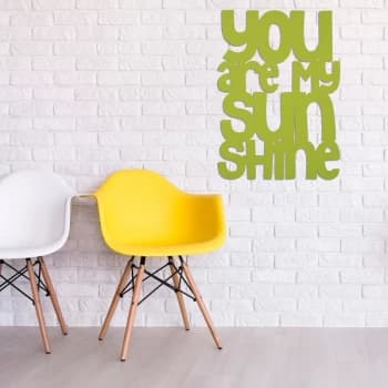 Sun Wood - Green Green Decorative Wooden Wall Accessory