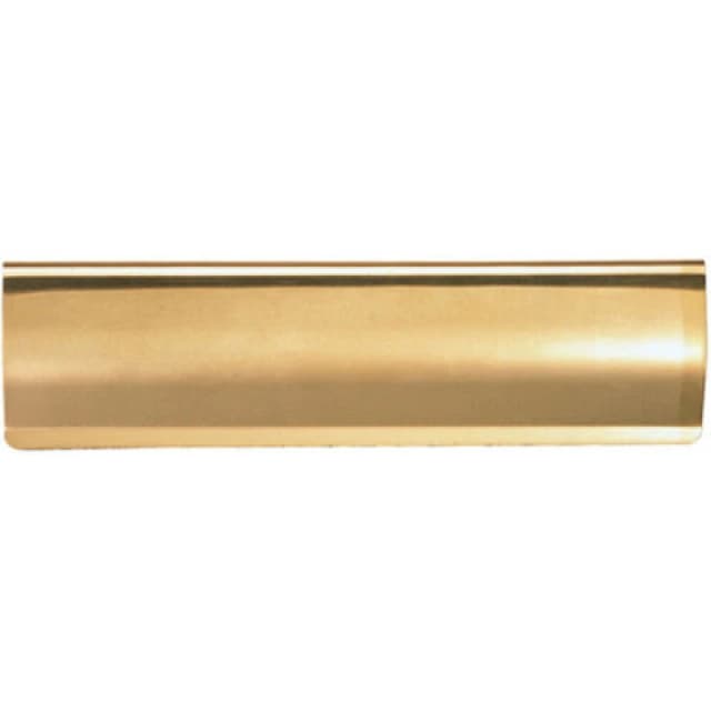 Loops Interior Letterbox Plate Tidy Cover Flap 280 x 62mm Polished Brass Metallics