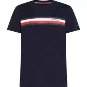 Tommy Hilfiger Rwb Monotype Chest Stripe Tee - Blue