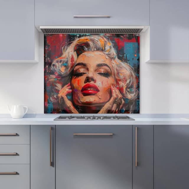 Warren Reed - Designer Vivid Marilyn: A Modern Expression Kitchen Splashback Size: 600mm x 750mm Multicolor Unisex 600mm x 750mm