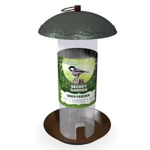 Peckish Secret garden Steel Seed Bird feeder 0.7L