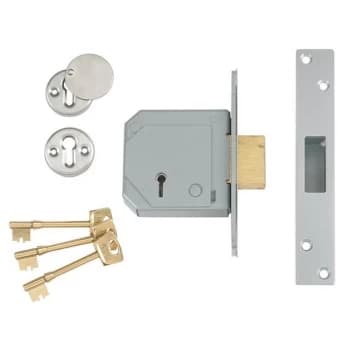 Union 3G114E 5 Lever Mortice Deadlock C-Series 67mm 2.5" - Satin Brass
