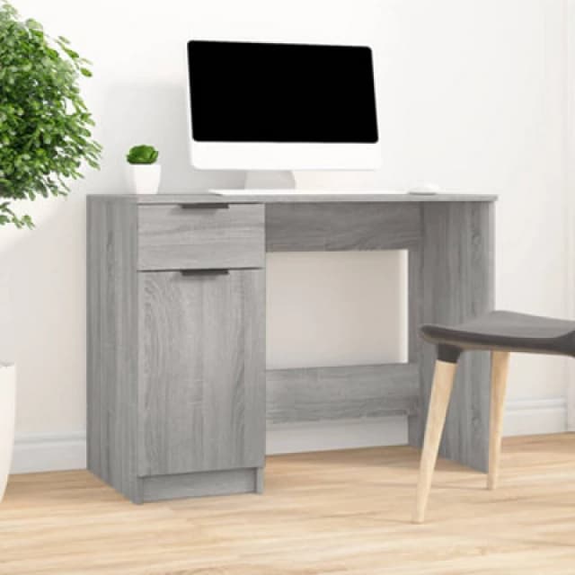 Vidaxl Desk Grey Sonoma 100X50X75cm Engineered Wood, Grey 817127