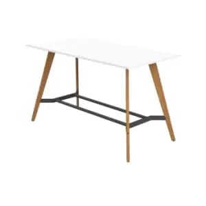 Plateau Poseur High Rectangular Meeting Table - 1400mm x1000mm x830mm - White