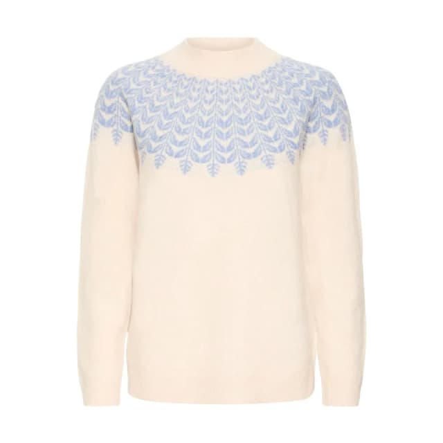 fransa Womens round neck sweater fransa Isabella 5 Beige Female XS