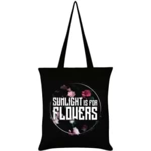 Grindstore Sunlight Is For Flowers Tote Bag (One Size) (Black) - Black