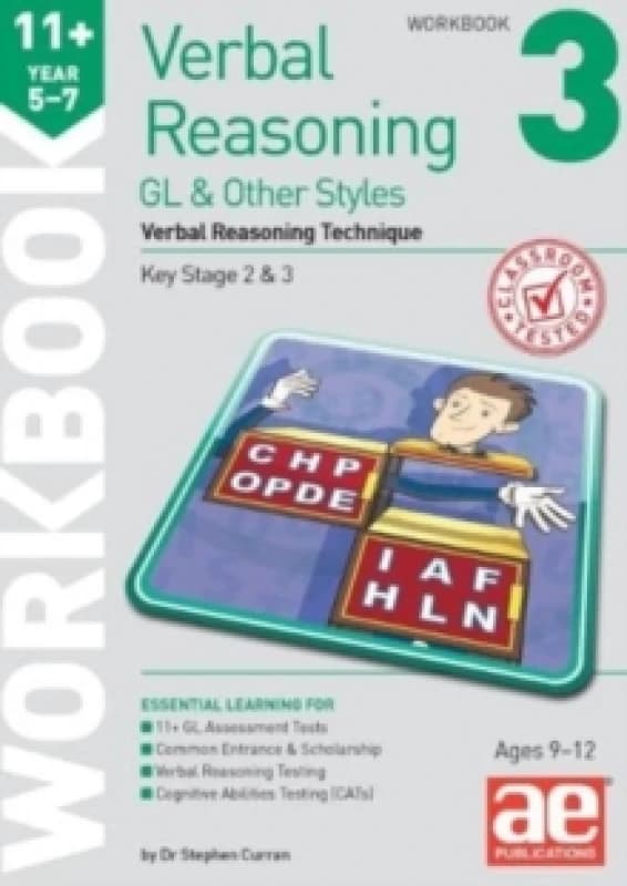11+ Verbal Reasoning Year 5-7 GL & Other Styles Workbook 3 : Verbal Reasoning Technique Paperback / softback