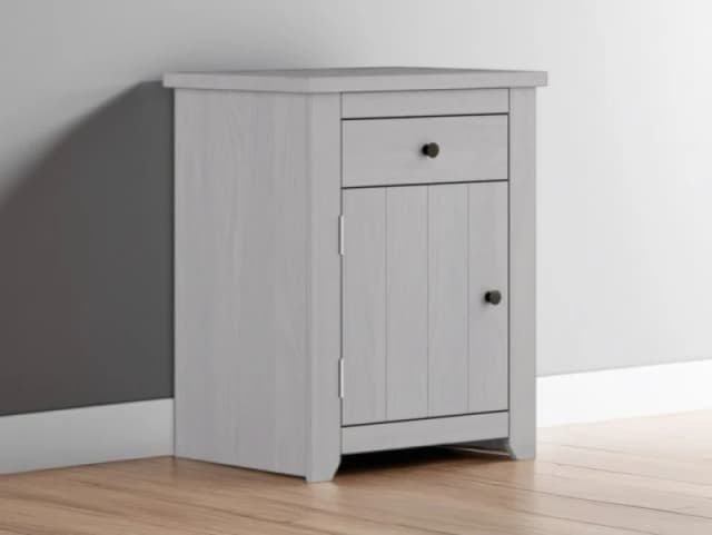 LPD Havana Grey 1 Drawer Small Bedside Table