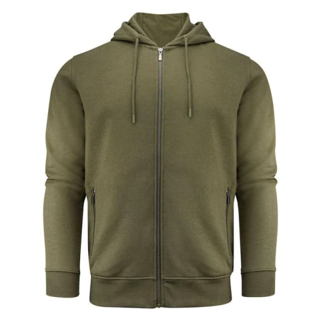 James Harvest Mens Westwood Heights Full Zip Hoodie in Olive Size: Small Olive Male S