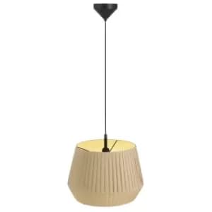 Dicte 40cm Cylindrical Pendant Ceiling Light Beige, E27