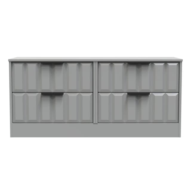 Ready Assembled 2 U Seattle 4 Drawer Bed Box (Ready Assembled) in Grey Size: Small Grey Unisex Small