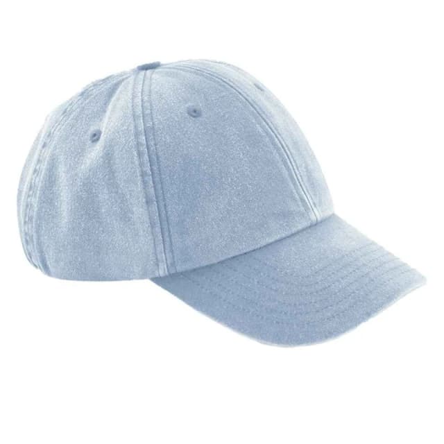 Beechfield Vintage Low Profile Baseball Cap in Duck Egg Blue Duck Egg Blue Unisex One Size