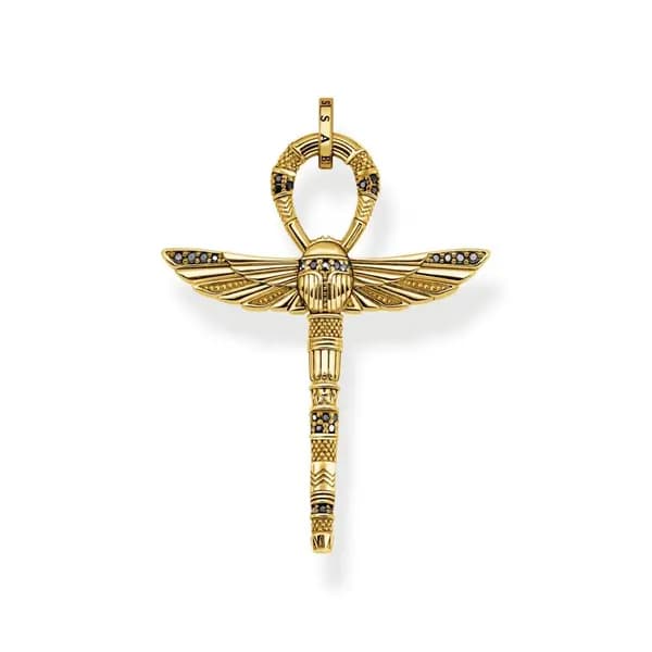 Thomas Sabo Sterling Silver Sterling Silver Gold Plated Cross of Life