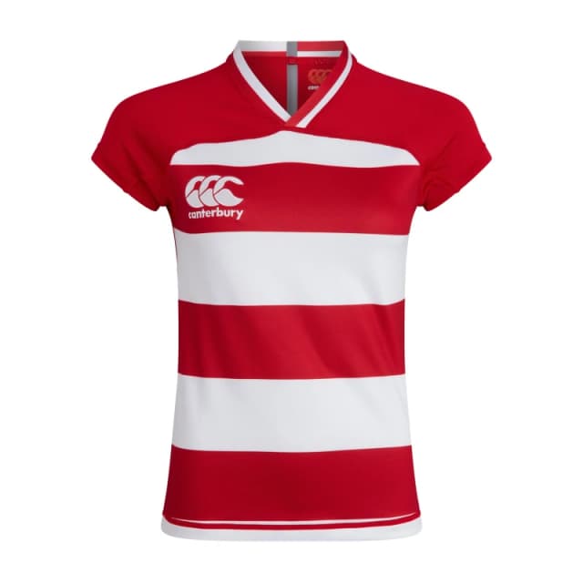 Canterbury Vapodri Hooped Evader Jersey - Red Red 6