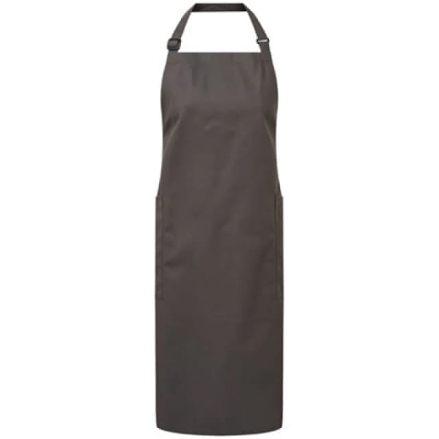 Premier Premier Fairtrade Certified Full Apron in Dark Grey Dark Grey One Size Unisex 5059699642805