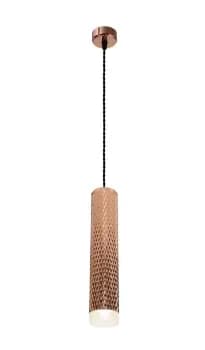 1 Light 30cm Ceiling Pendant Light GU10, Rose Gold, Acrylic Ring