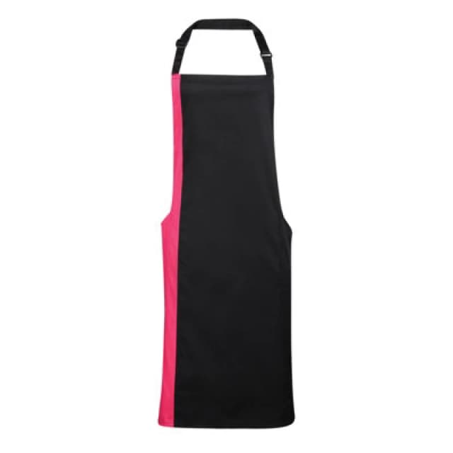 Premier Premier Contrast Workwear Bib Apron Pack of 2 in Jet Black Jet Black One Size Unisex 5059269103569