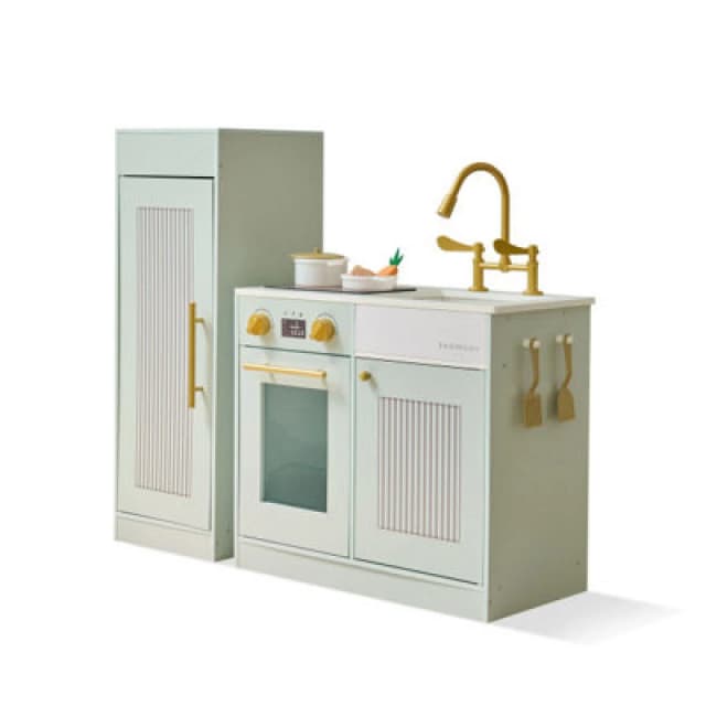 Teamson Kids - Little Chef Chester Sleek Play Kitchen - Green T-PK-0032-00D
