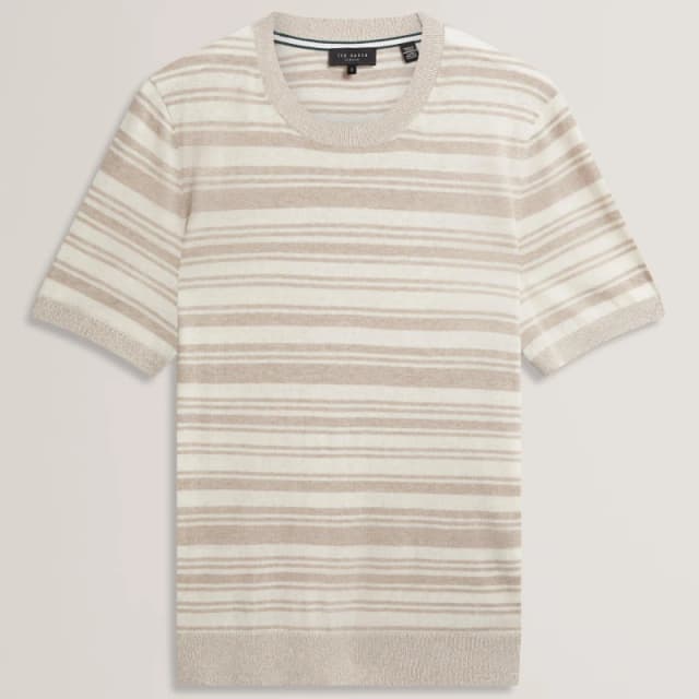 Ted Baker Ted LinBlnd StrpKntT Sn62 Ecru male S (2)