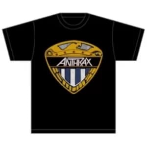 Anthrax Eagle Shield Mens Black T-Shirt: Large